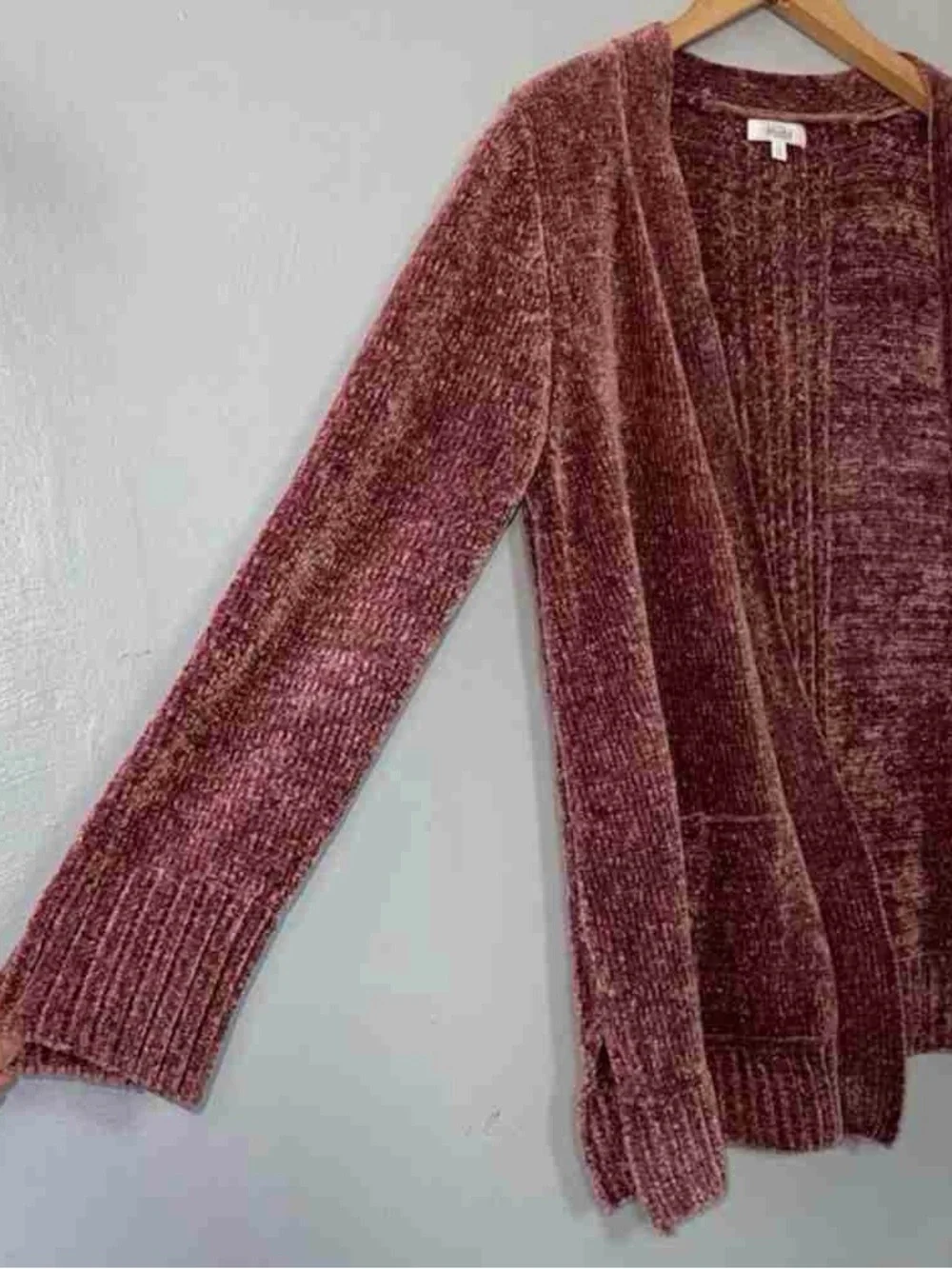 Cozy Plush Open-Front Cardigan Sweater - Dusty Rose